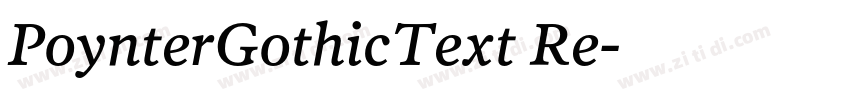 PoynterGothicText Re字体转换